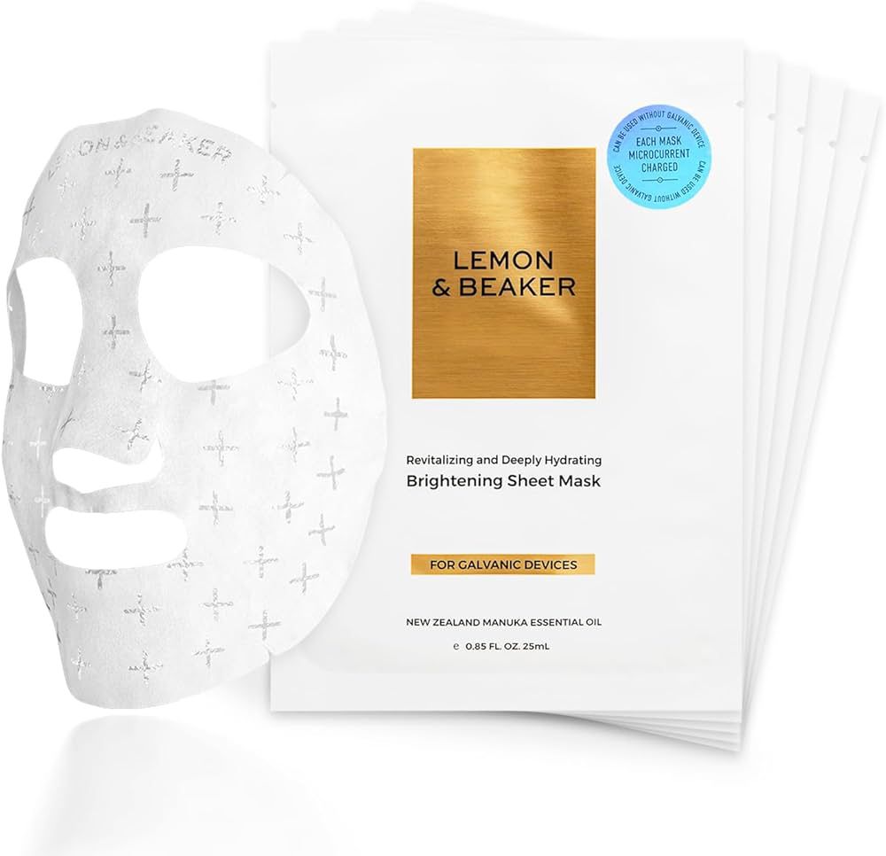 NOUVEAU Masque en feuille éclaircissant micro-courant 5 pièces