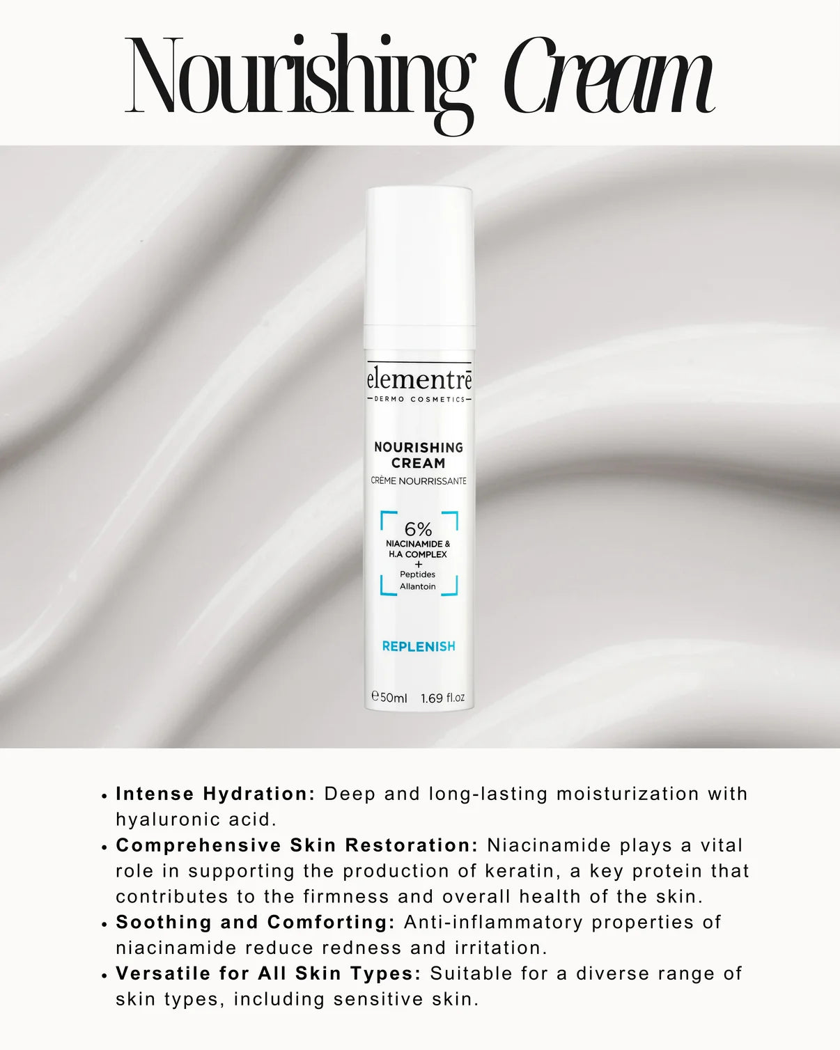 Nourishing Cream 6% Niacinamide & Hyaluronic Acid Complex 50ml