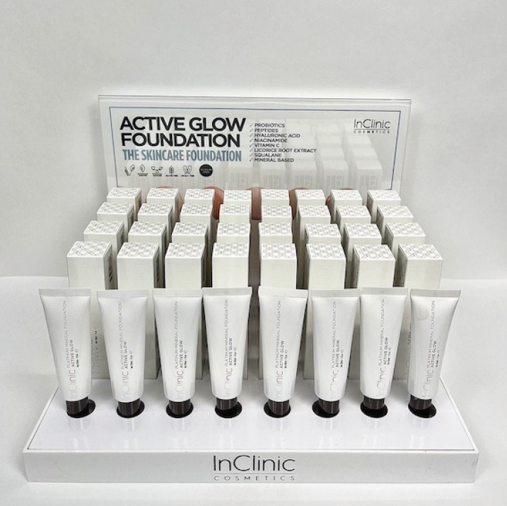 PRÉSENTOIR DU FOND DE TEINT ACTIVE GLOW