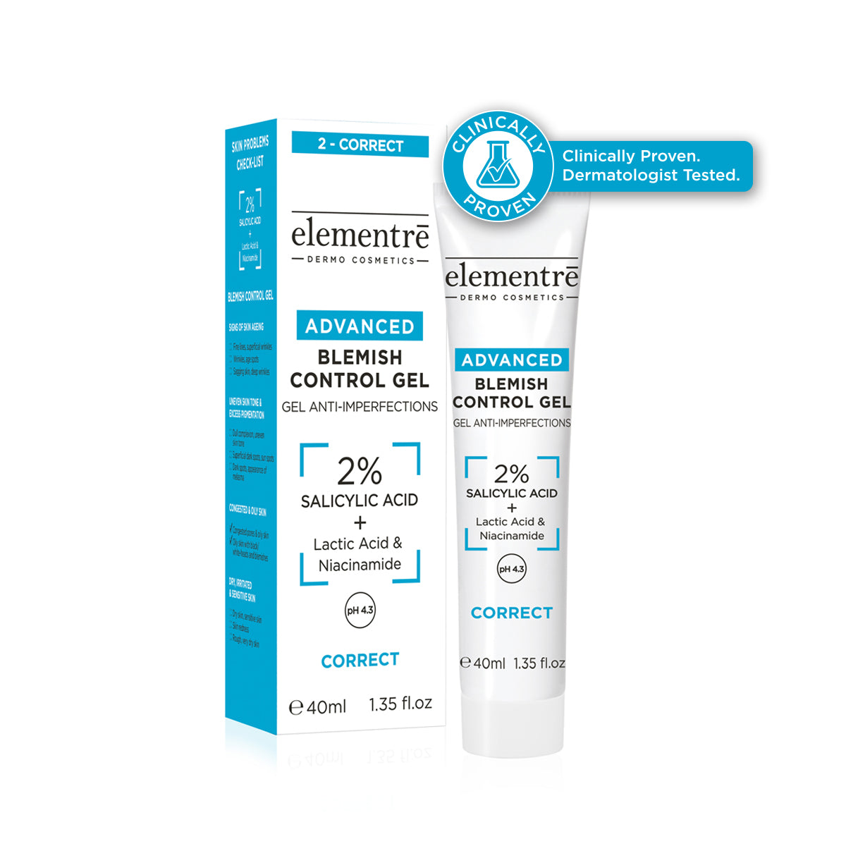 Blemish Control Gel 2% Salicylic Acid + Latic Acid & Niacinamide 40ml